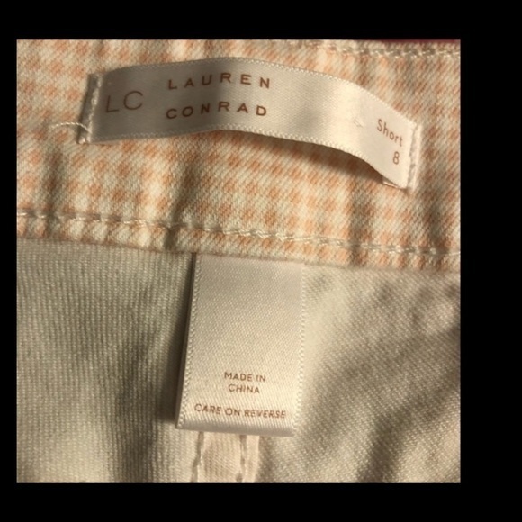 LC Lauren Conrad Women’s‎ Shorts Pink Checker Size 8 - Picture 6 of 6